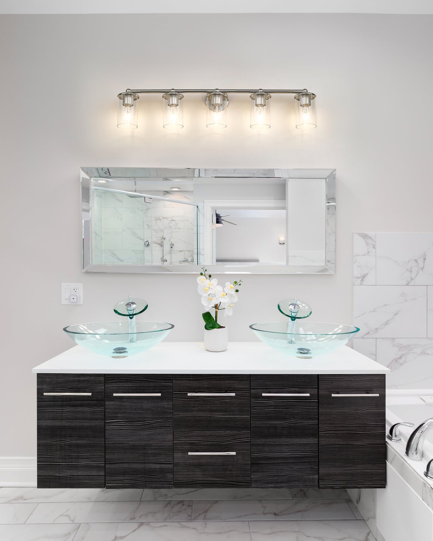 742-5V-BN - Thayer 5 Light 39" Vanity - Brushed Nickel