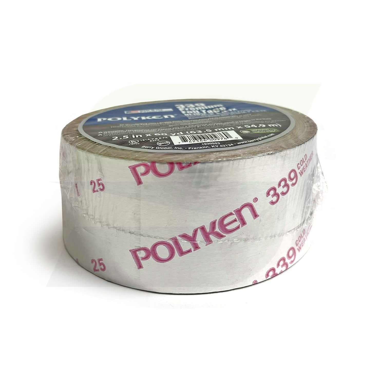 Polyken 339 Premium Foil Tape – UL 181A-P & 181B-FX Listed - 2.5 in x 60 yd