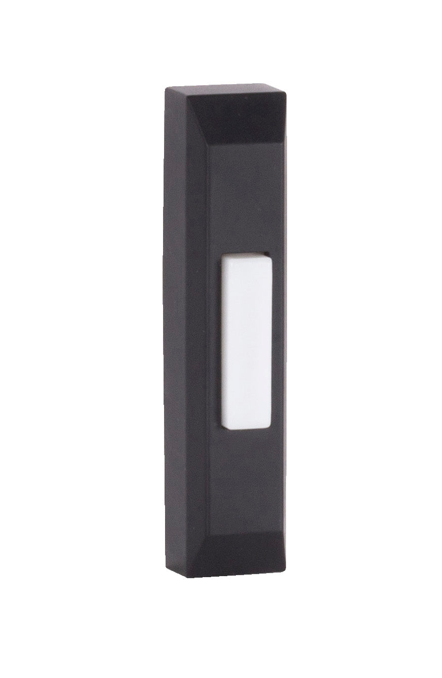 PB5004-FB - Push Button-Surface Mount 1 Light 0.75" High Chime Button - Flat Black