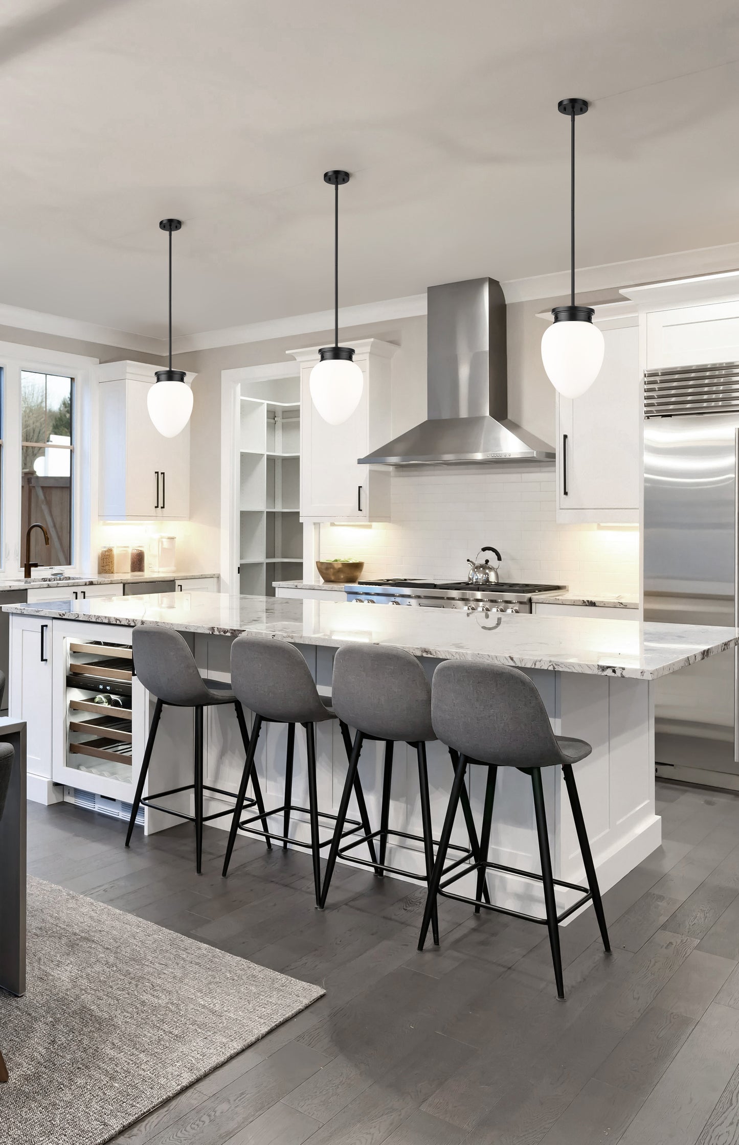 1945P9-MB - Gideon 1 Light 10" Pendant - Matte Black