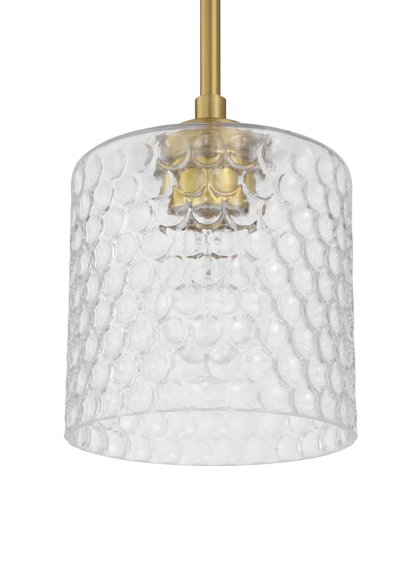 60591-SB - Claire 1 Light 6.5" Wide Mini Pendant - Satin Brass