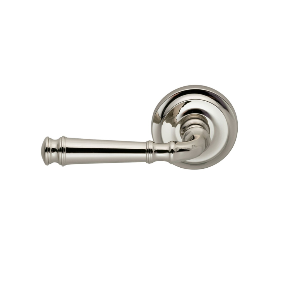 904/00.PA14 - Passage Traditions Left Handed Lever - Radial Rosette - Polished Nickel Lacquered