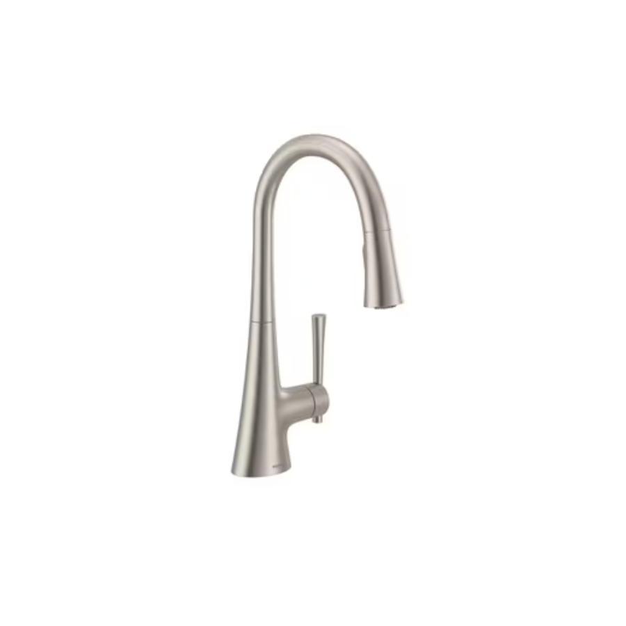 9126SRS - Kurv One-Handle High Arc Pulldown Kitchen Faucet - Brushed Nickel