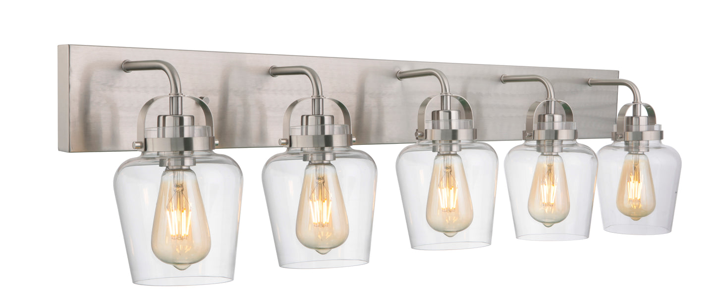 53505-BNK - Trystan 5 Light 38" Wide Vanity Light - Brushed Nickel