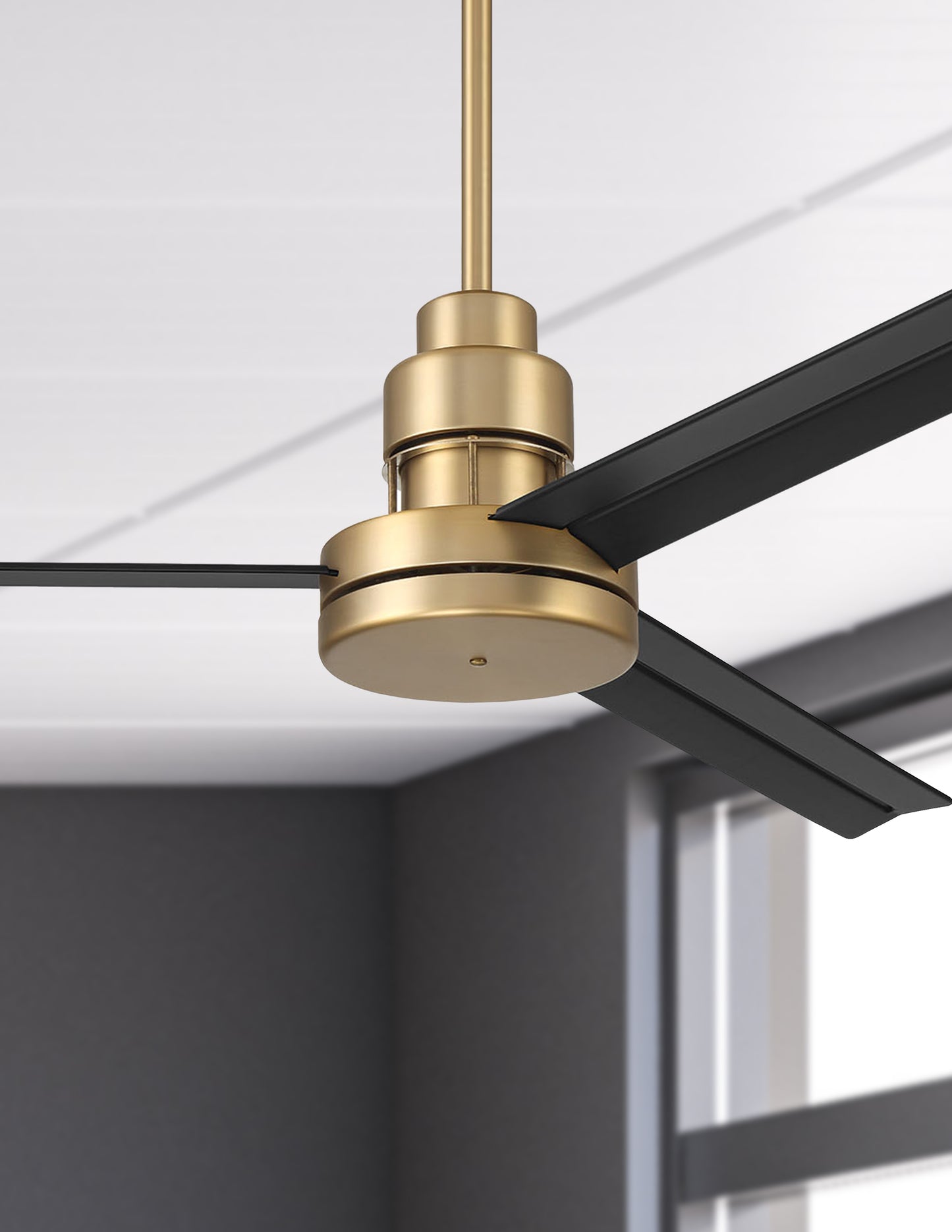 MND54SBFB3 - Mondo 54 54" 3 Blade Ceiling Fan with Light Kit - Satin Brass