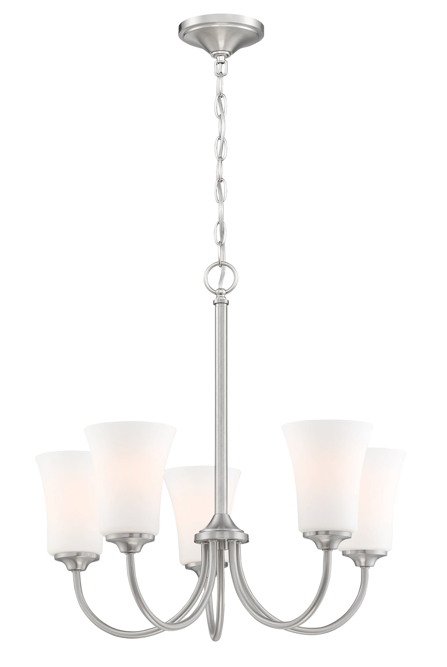 50425-BNK-WG - Gwyneth 5 Light 23" Wide Chandelier - Brushed Nickel