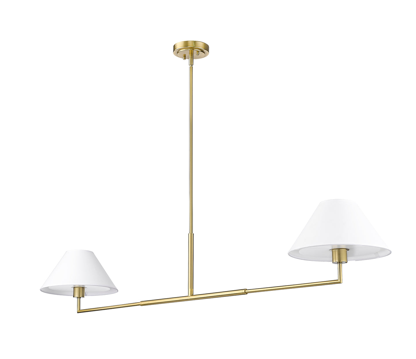 744-62L-LG - Leila 2 Light 12" Chandelier - Luxe Gold