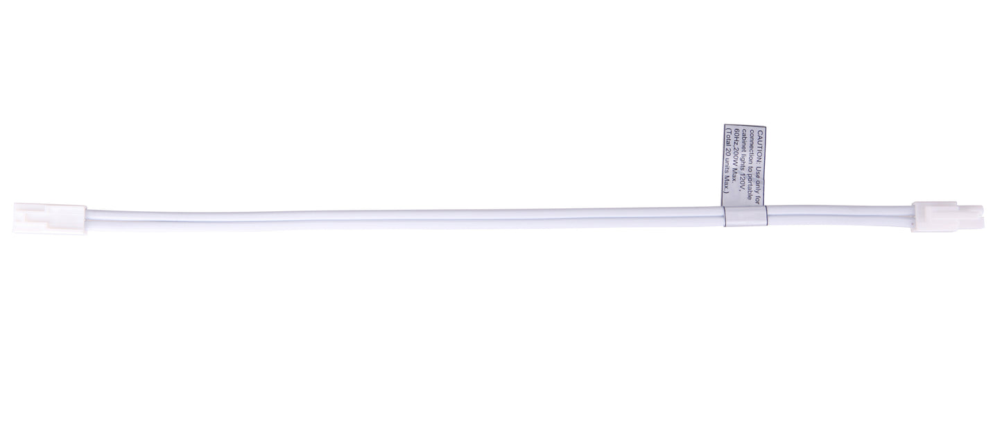 CPK11-XT12-W - Under Cabinet Puck 0.5" Wide Connector Cord - White