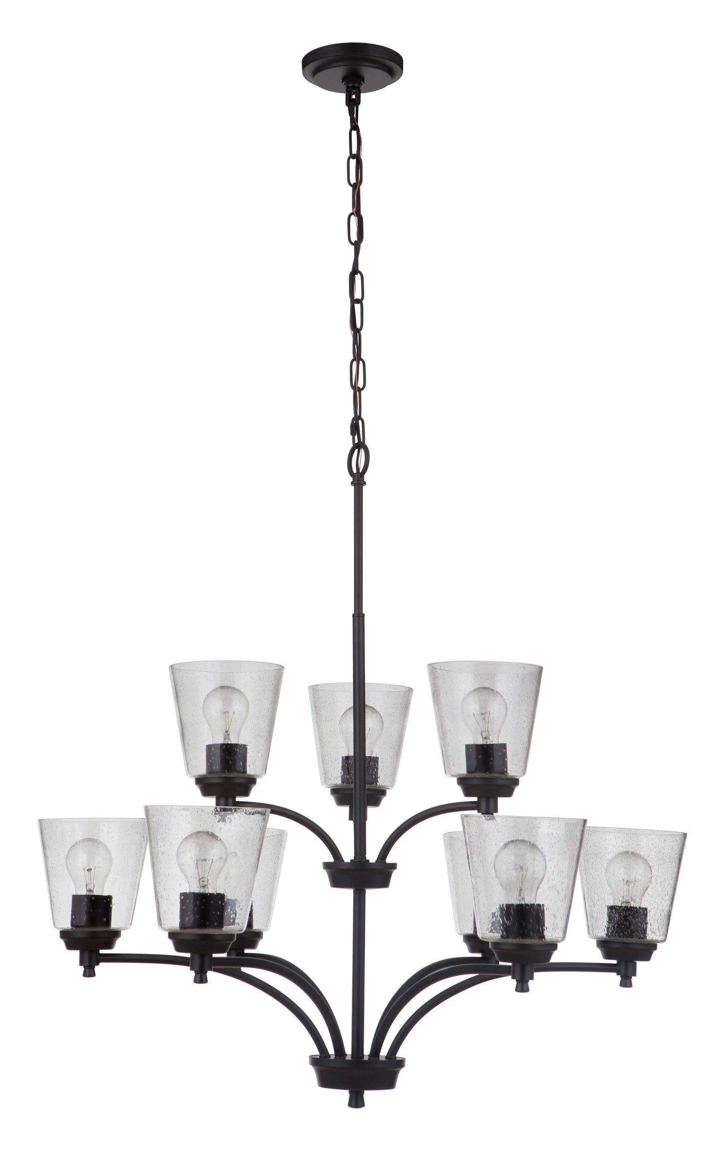 50229-FB - Tyler 9 Light 32" Wide Chandelier - Flat Black