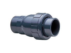 1210030 - 3" Single Union In-line Ball Check Valve - PVC, Socket/Threaded, EDPM Seal