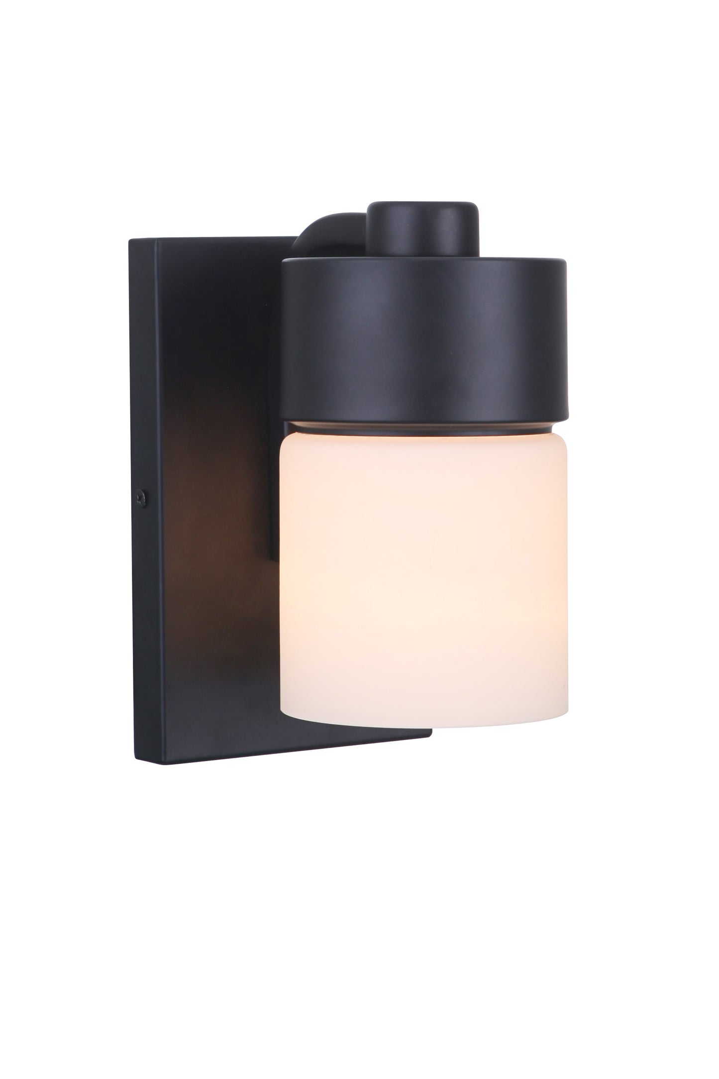 12305FB1 - District 1 Light 7.85" High Wall Sconce - Flat Black