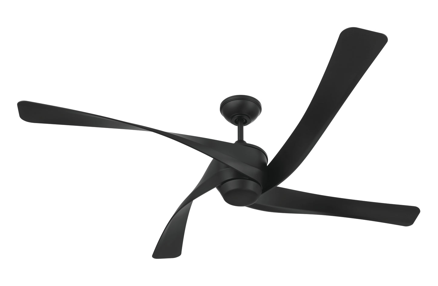 VNN58FB4 - Venn 58" Indoor/Outdoor Ceiling Fan 58" 4 Blade Indoor Outdoor Ceiling Fan with Light Kit - Flat Black