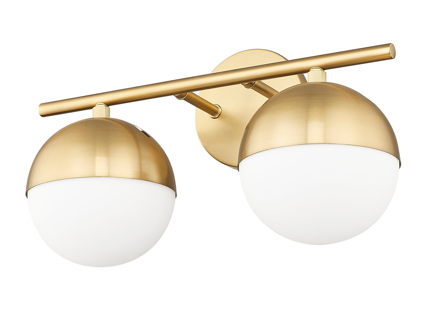 7517-2V-MGLD - Realm Sphere 2 Light 16" Vanity - Modern Gold