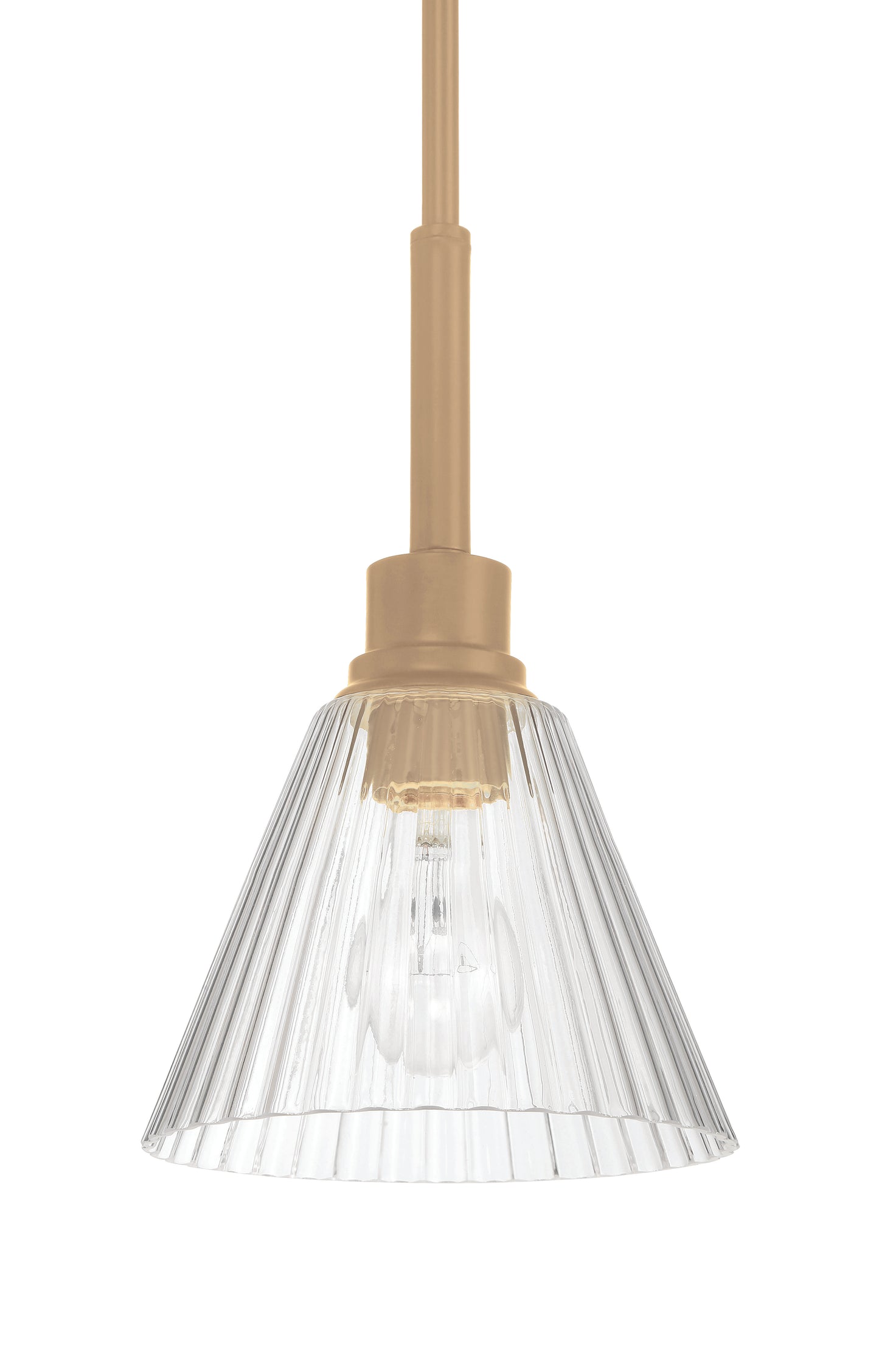 61191-CPZ - Pleated 1 Light 7.13" Wide Mini Pendant - Premium Bronze