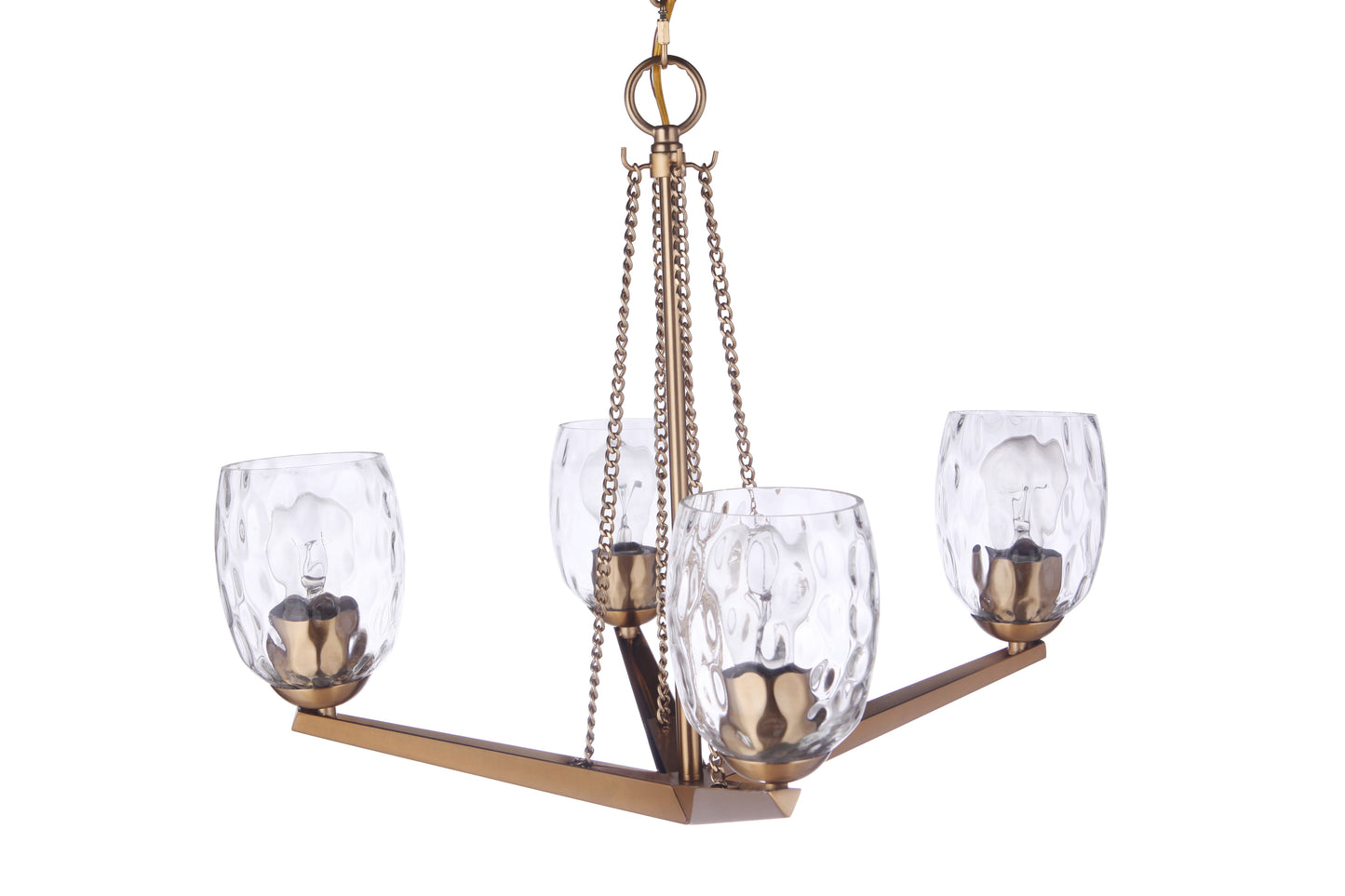 57324-SB - Guiding Star 4 Light 22" Wide Chandelier - Satin Brass
