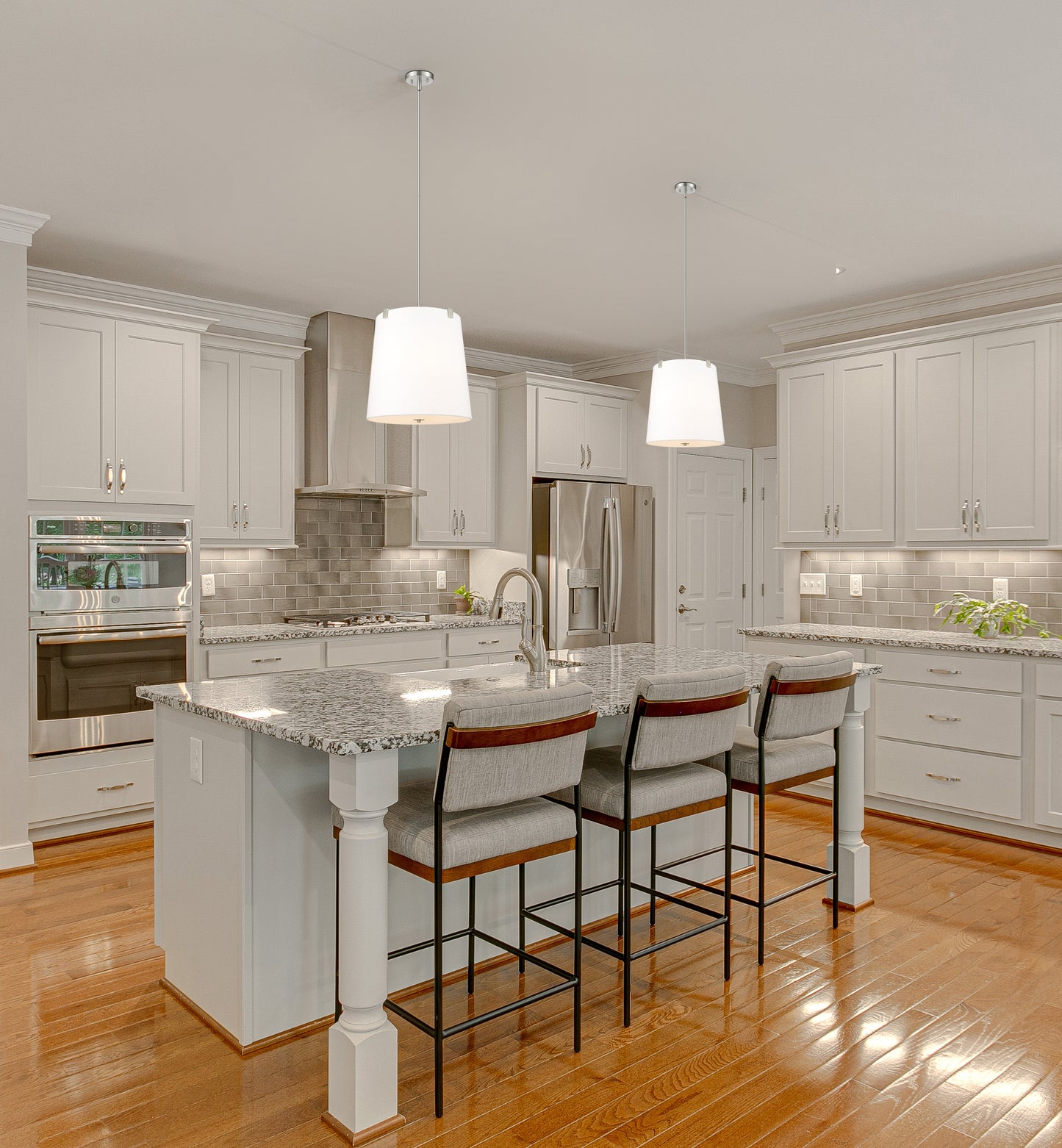 3501P18-BN - Weston 5 Light 18" Pendant - Brushed Nickel