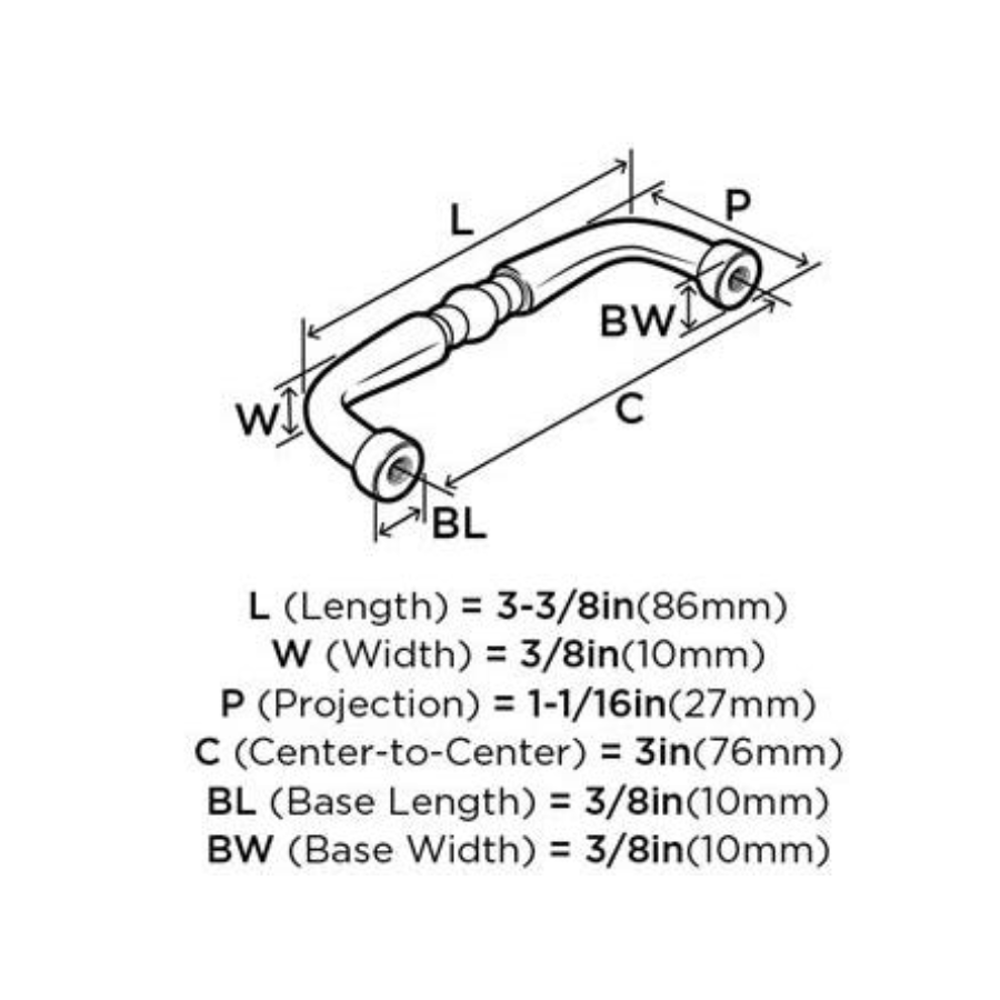 BP53006ORB-10PACK - Allison Value Hardware Collection - 3" Pull - Oil-Rubbed Bronze