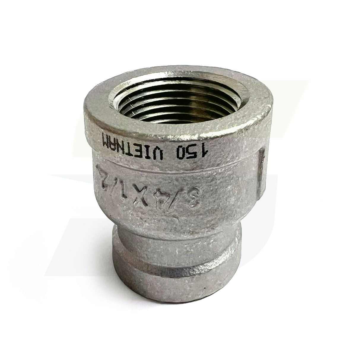 K412-1208 - 3/4" x 1/2" Threaded Reducing Coupling, 304 Stainless Steel