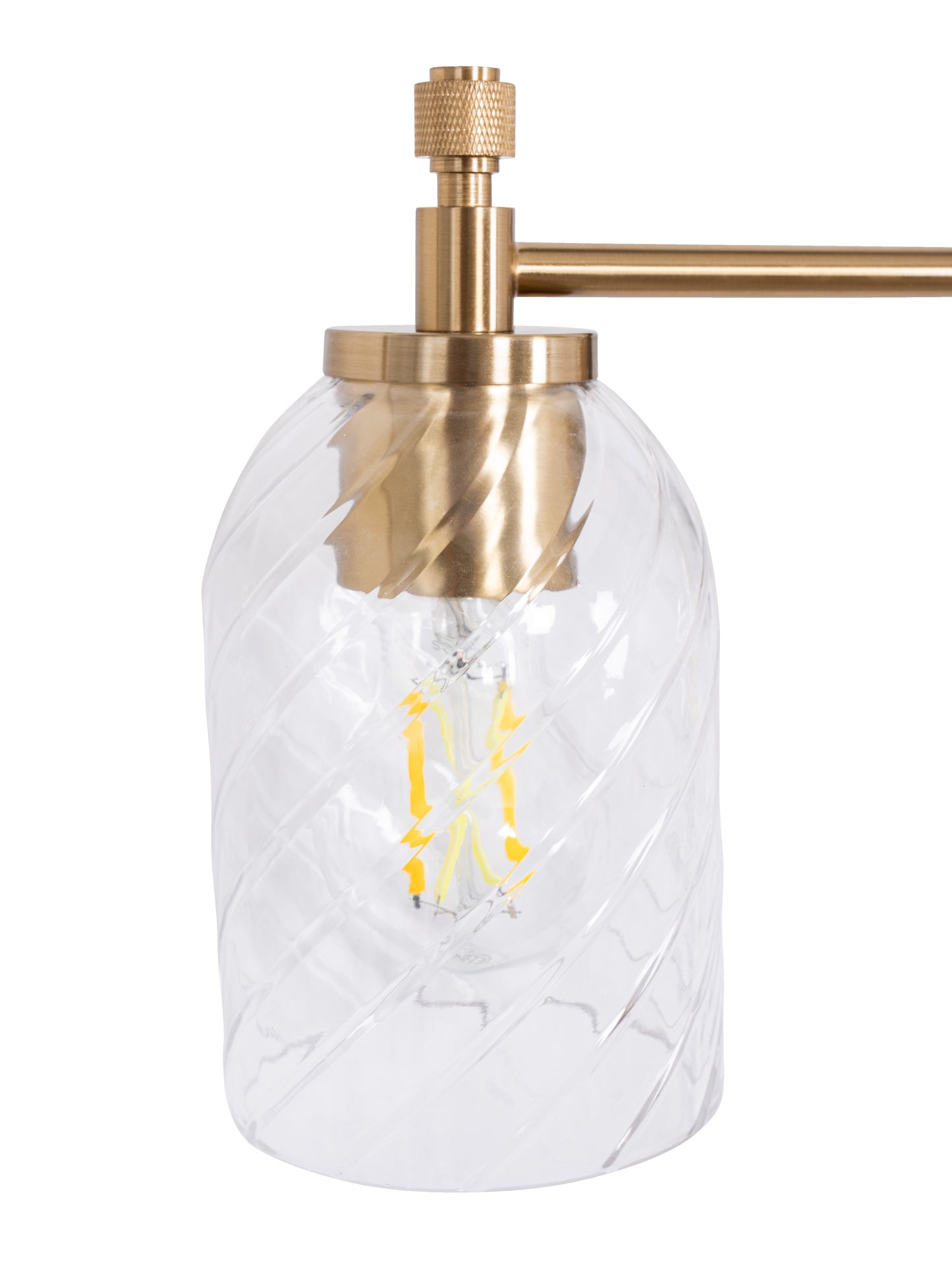 60304-FBSB-C - Council 4 Light 29" Wide Vanity Light - Flat Black / Satin Brass