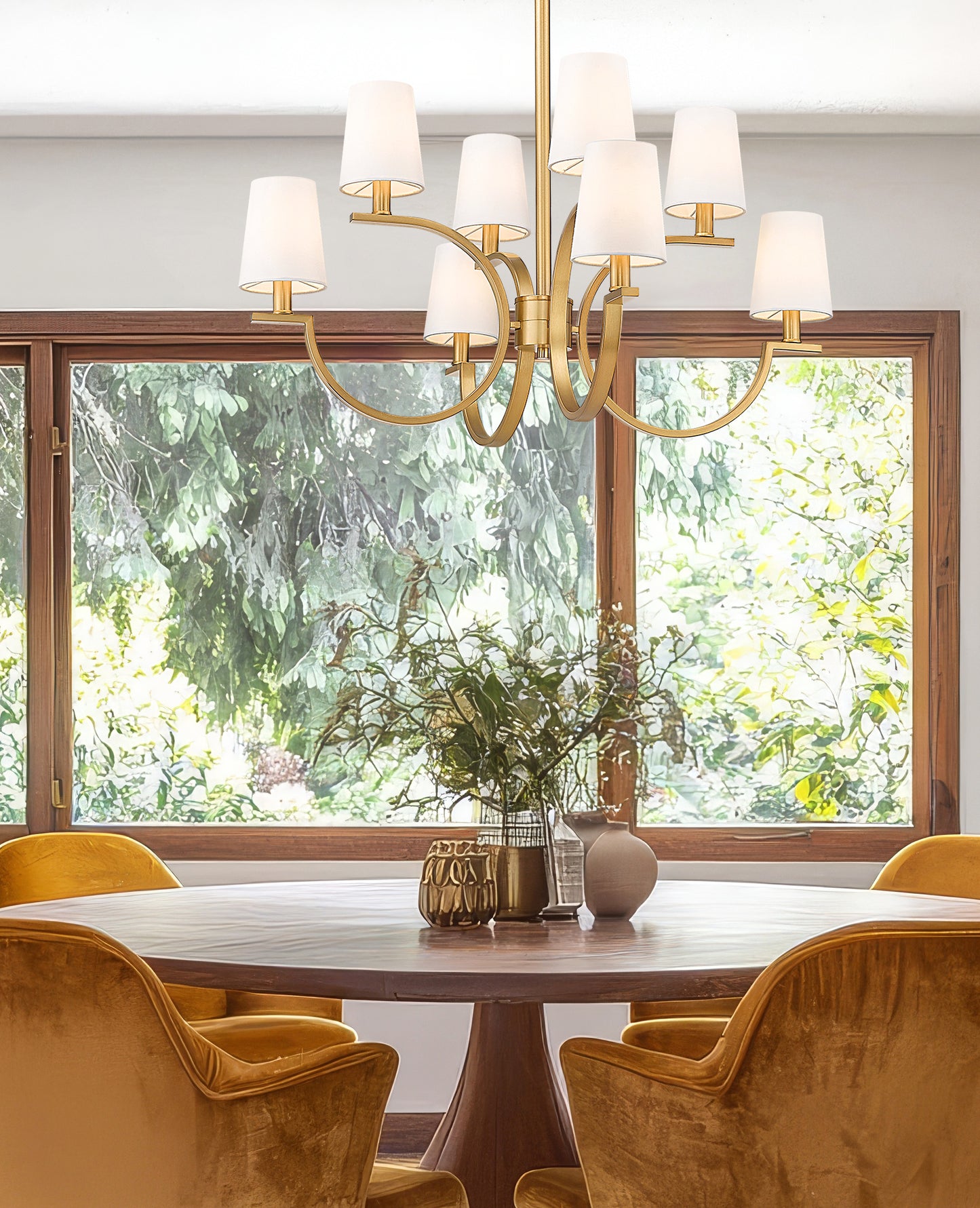 2016-8MGLD - Cordelia 8 Light 29" Chandelier - Modern Gold