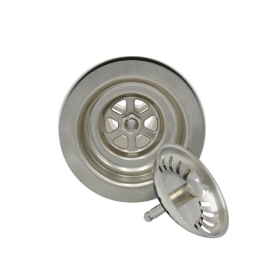 MT300/BRS - 3-1/2" Deluxe Stembell Kitchen Sink Strainer - Brushed Stainless