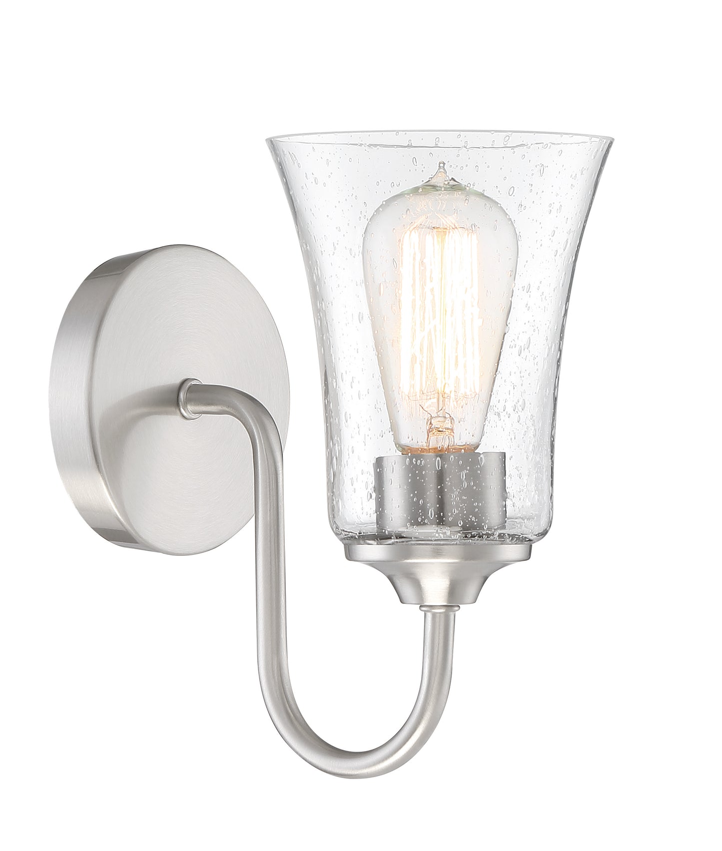 50401-BNK - Gwyneth 1 Light 9.5" High Wall Sconce - Brushed Nickel