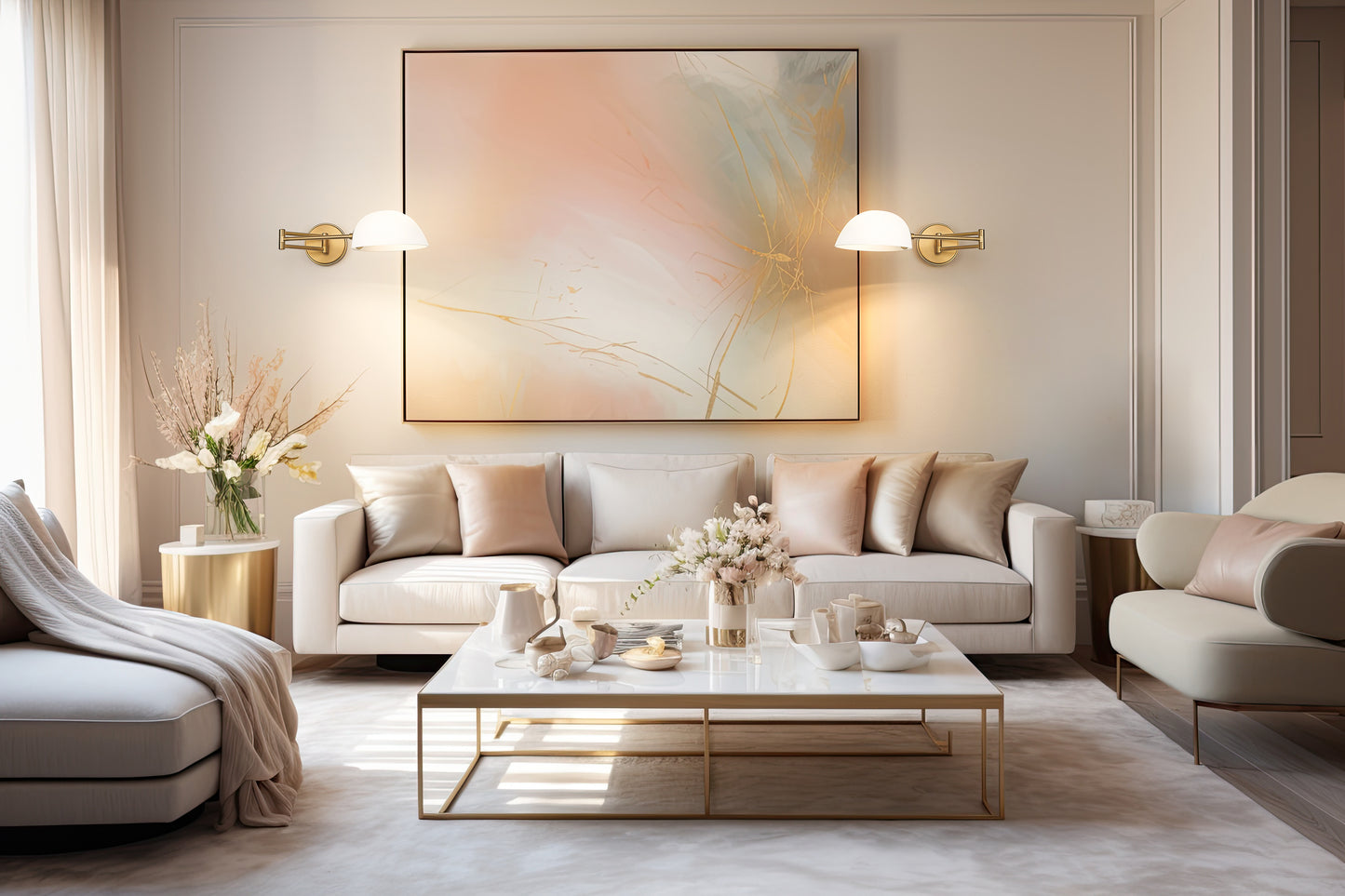3048S-MGLD - Breton 1 Light Wall 5" Sconce - Modern Gold