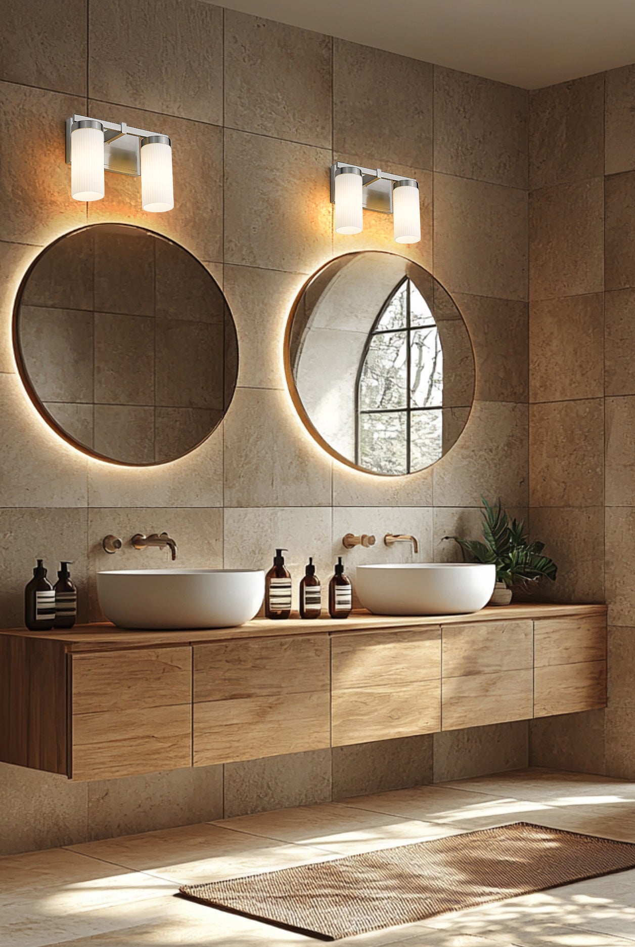 3044-2V-BN - Danica 2 Light 12" Vanity - Brushed Nickel