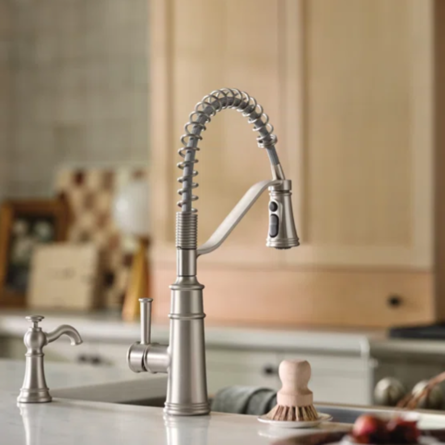 S3955SRS - Traditional Deck Mounted Soap Dispenser with 18 oz Capacity - Spot resist stainless