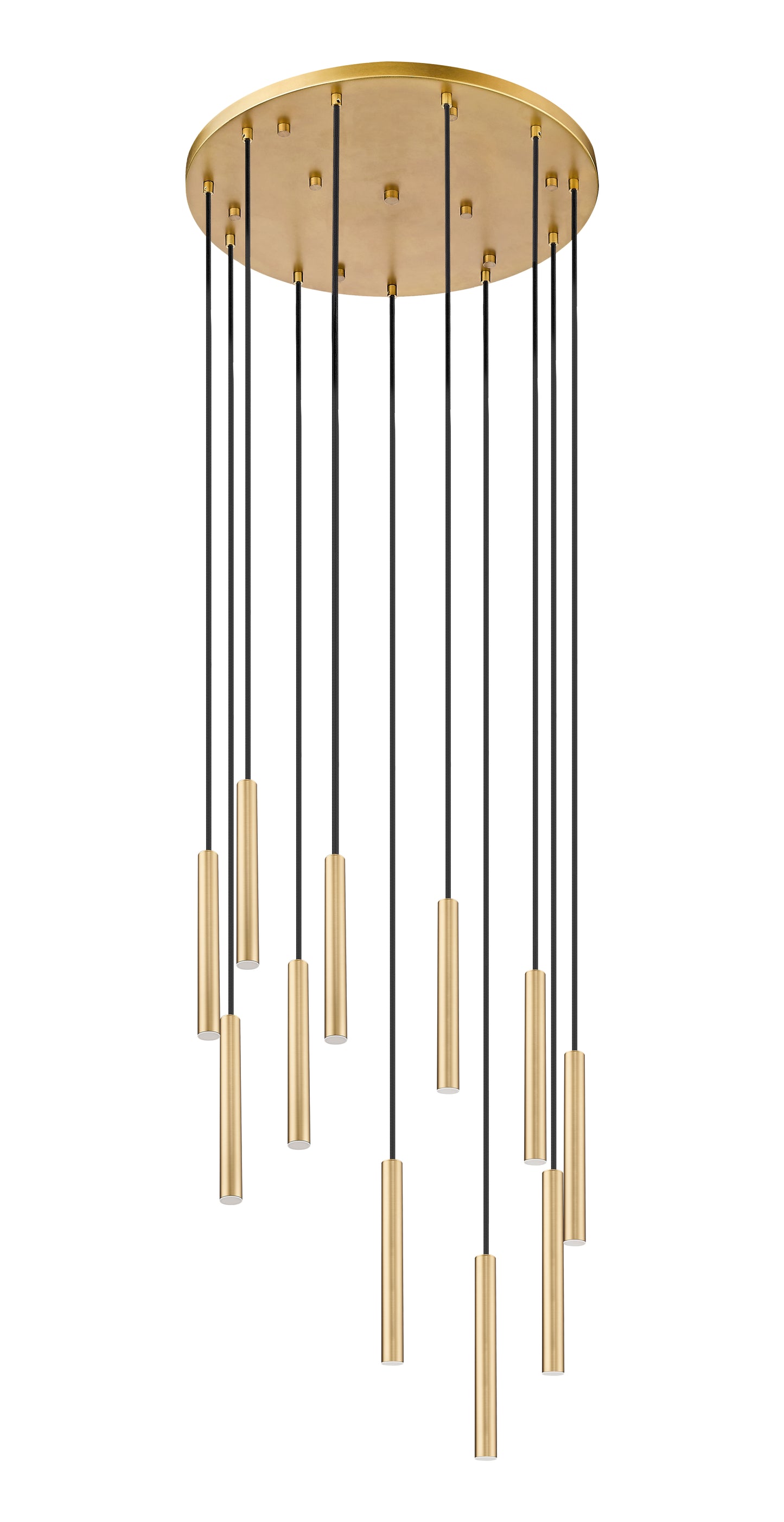 919MP12-11R-MGLD-LED - Forest 11 Light 24" Chandelier - Modern Gold