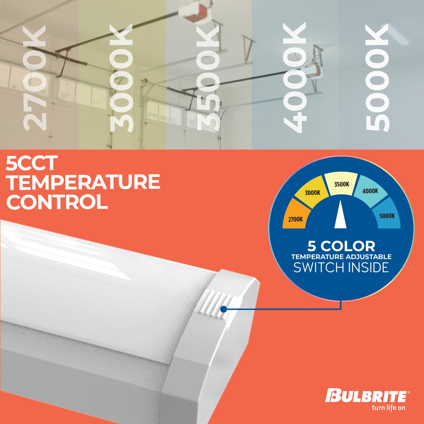 773501 - 24" Dimmable LED Utility Ceiling Light - 32 Watt - Adjustable CCT