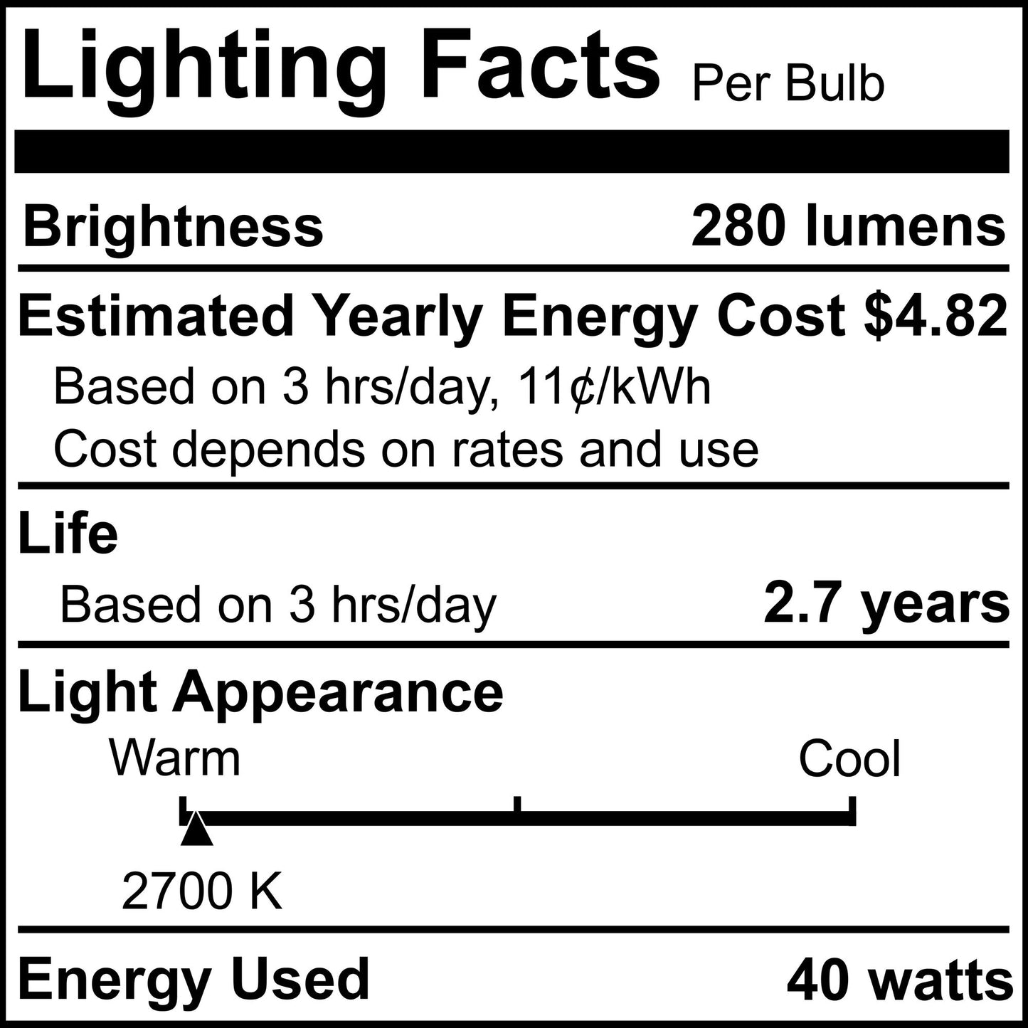 393004 - Dimmable White G25 Incandescent Light Bulb - 40 Watt - 2700K - 24 Pack