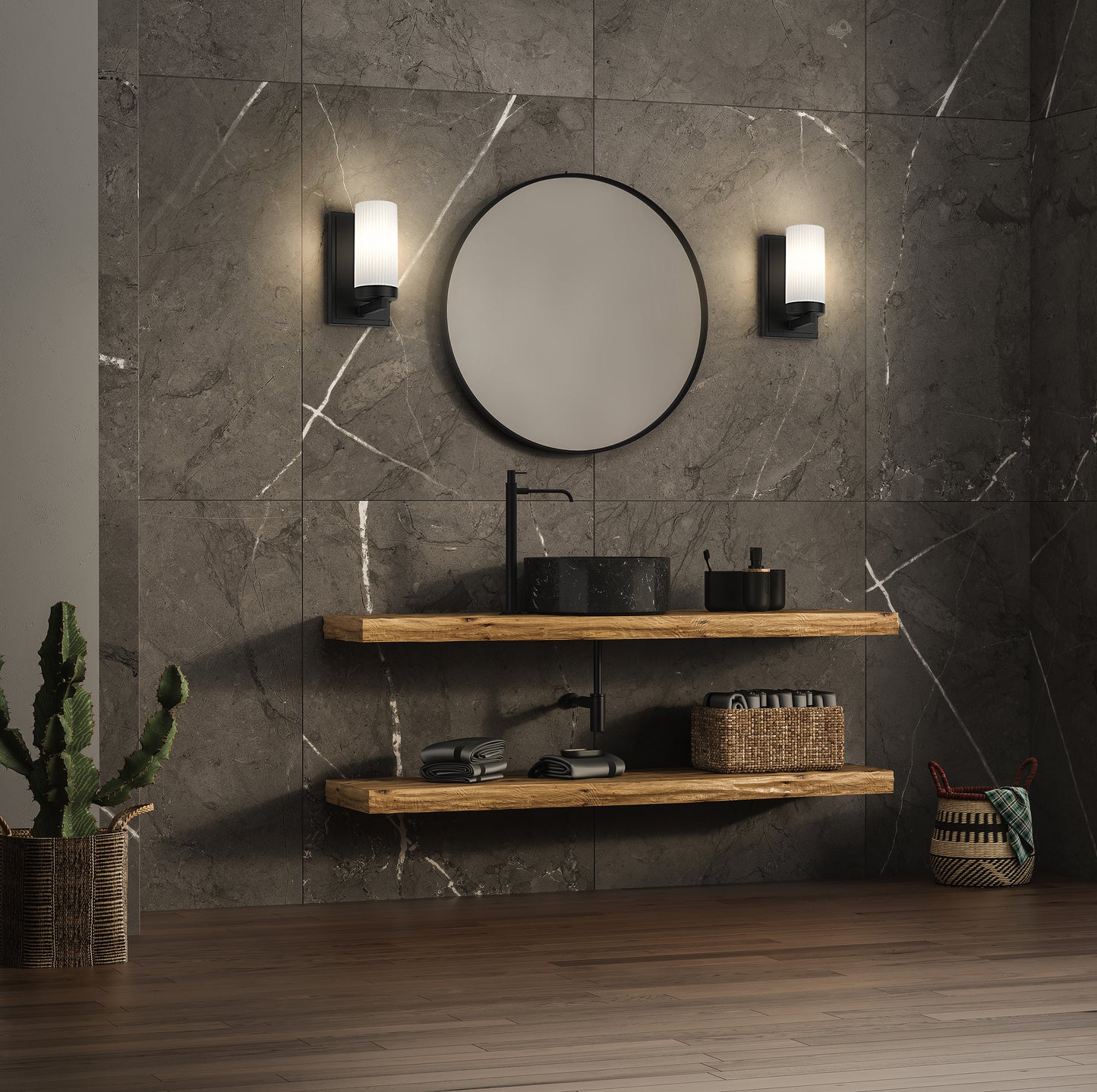 3044-1S-MB - Danica 1 Light Wall 9" Sconce - Matte Black
