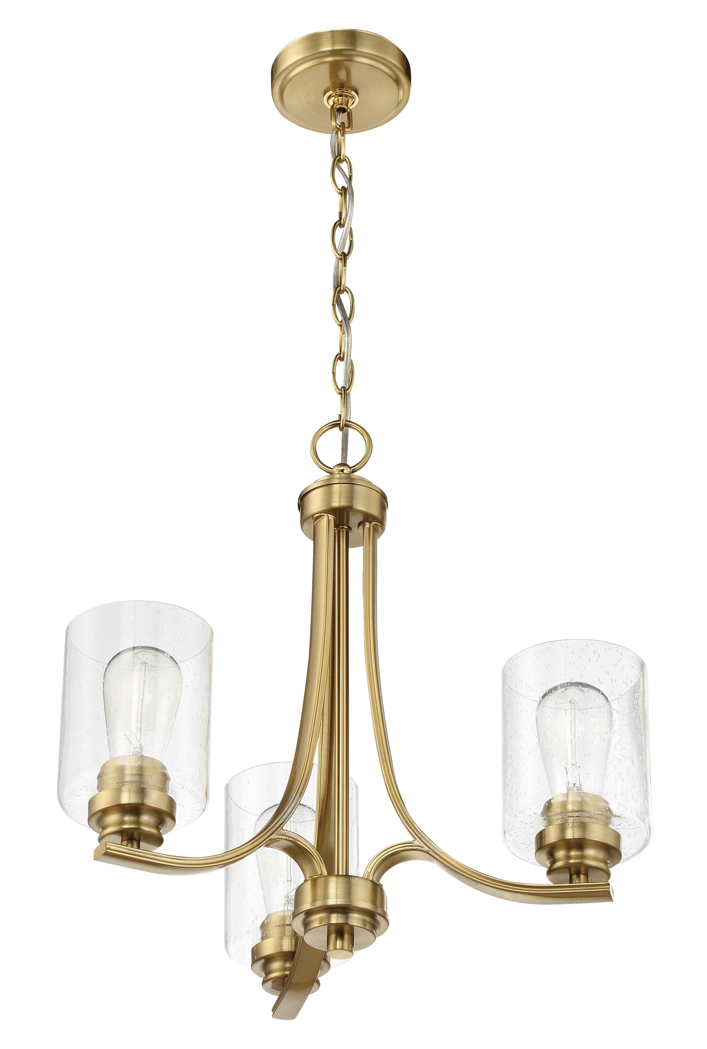 50523-SB - Bolden 3 Light 18" Wide Chandelier - Satin Brass