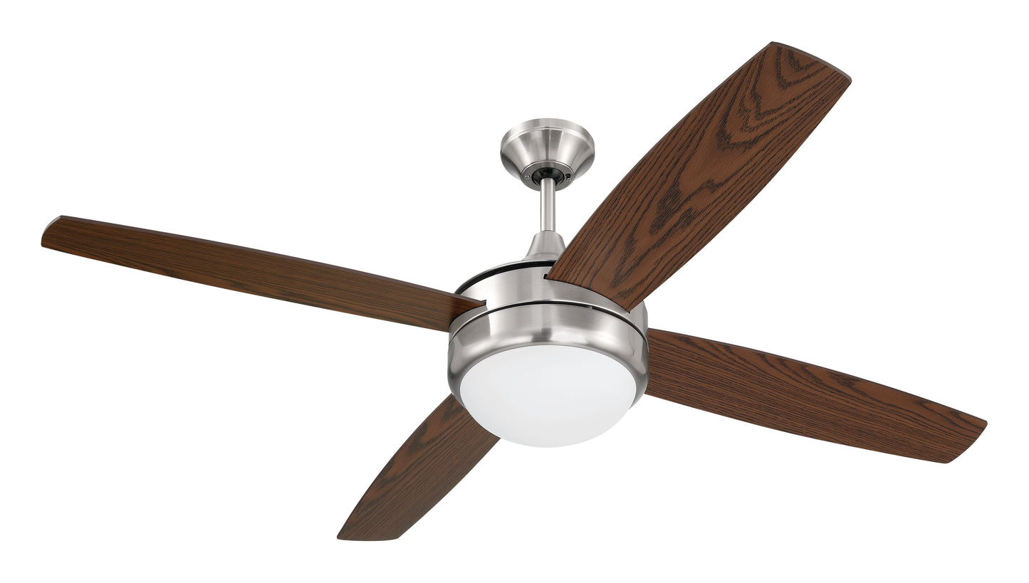 PHZ52BNK4 - Phaze II 4- Blade 52" 4 Blade Ceiling Fan with Light Kit - Brushed Nickel