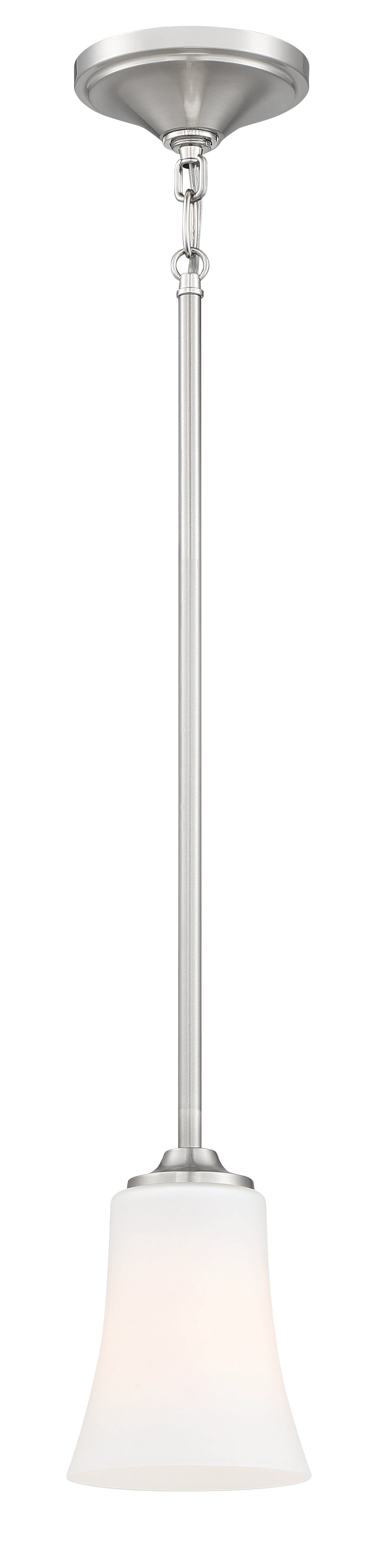 50491-BNK-WG - Gwyneth 1 Light 5.13" Wide Mini Pendant - Brushed Nickel
