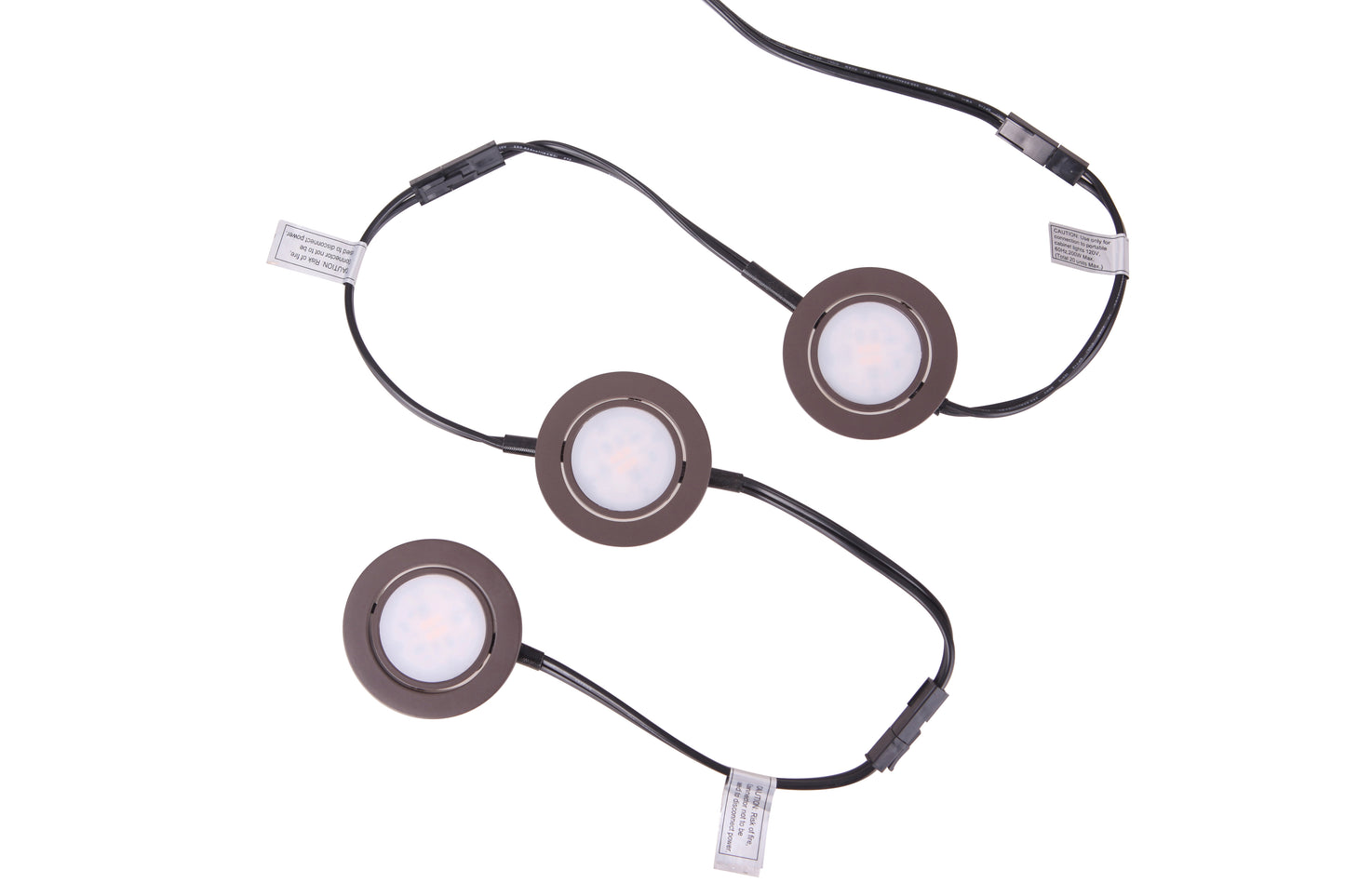 CPK1103-BZ-LED - 3 Light 2.75" Wide Under Cabinet Puck - Bronze