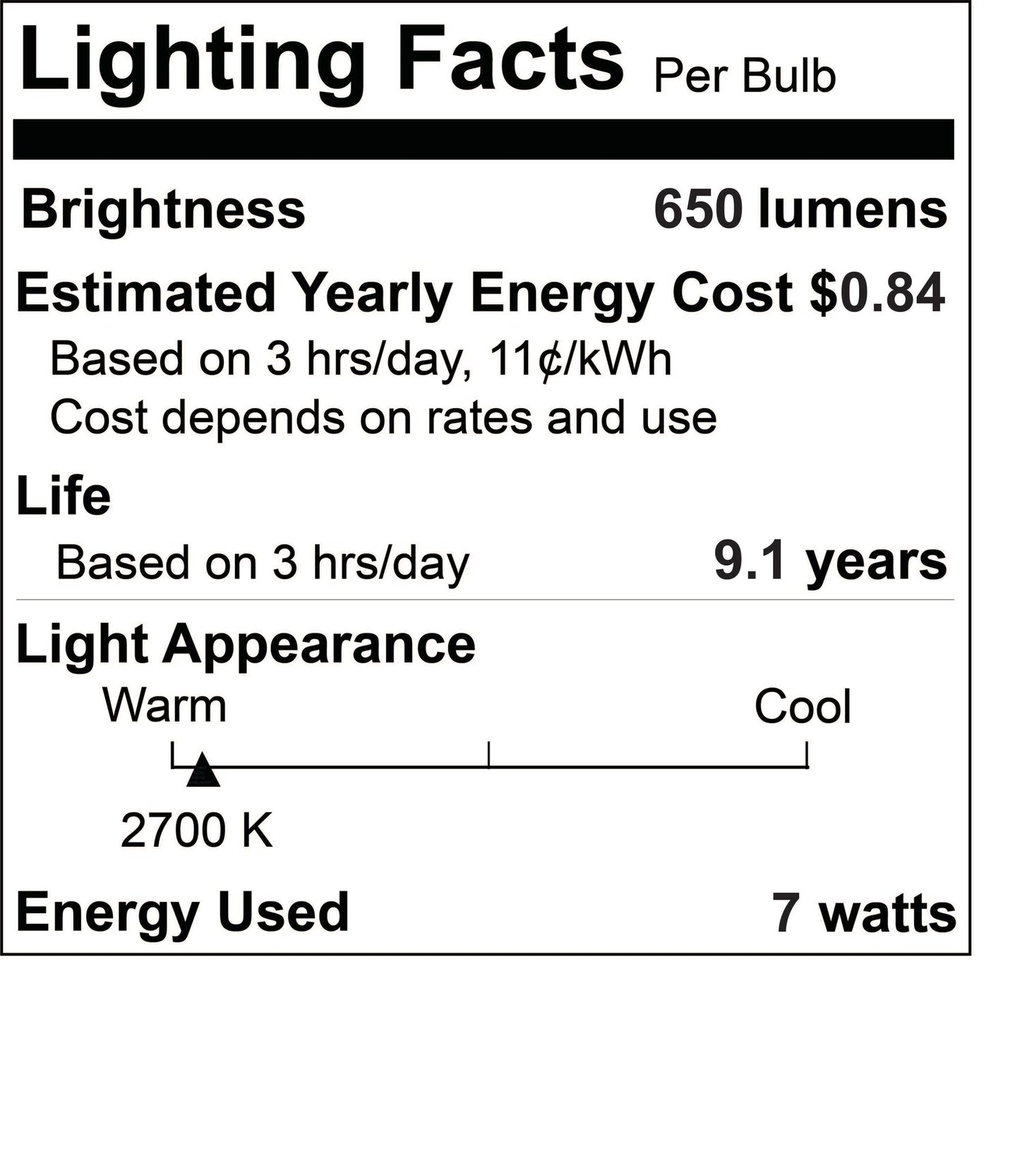 776218 - Dimmable Milky G25 LED Light Bulb - 7 Watt - 2700K - 8 Pack