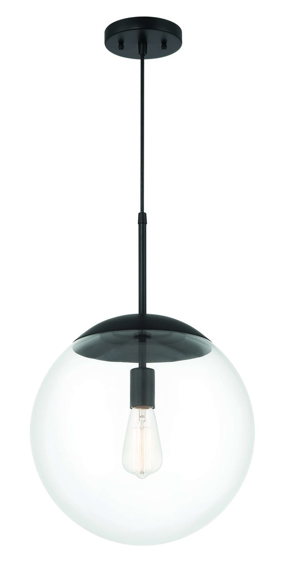 56892-FB - Gaze 1 Light 11.88" Wide Pendant - Flat Black