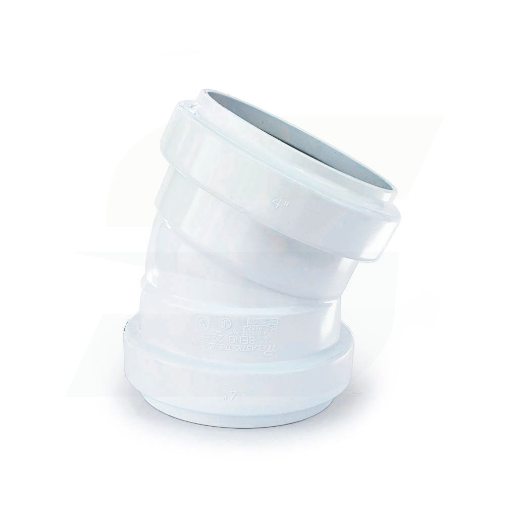 gasketed 22.5 degree bend sewer fitting