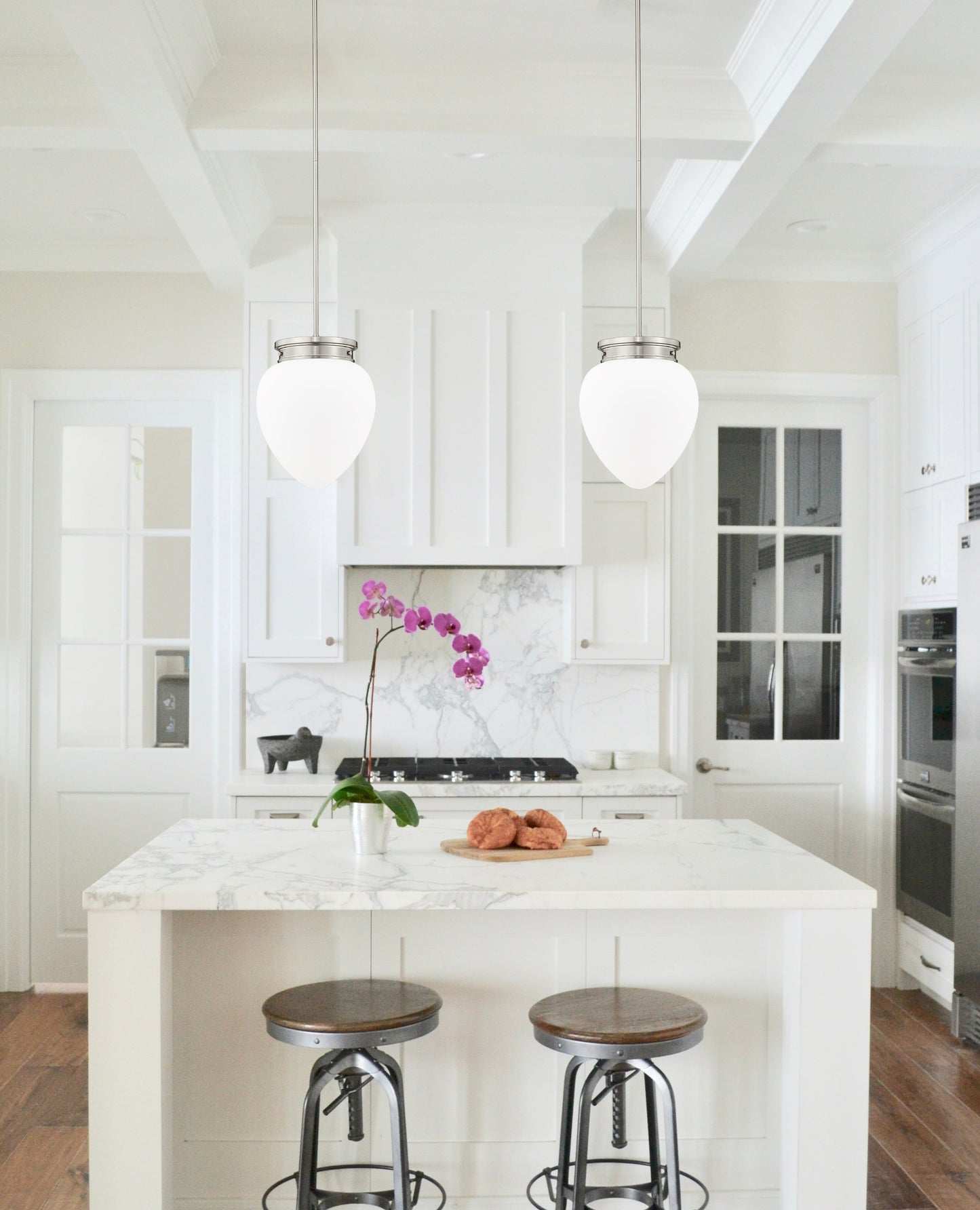 1945P12-BN - Gideon 1 Light 12" Pendant - Brushed Nickel