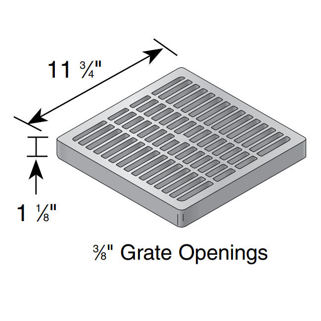 1212 - 12" Square Catch Basin Grate - Green