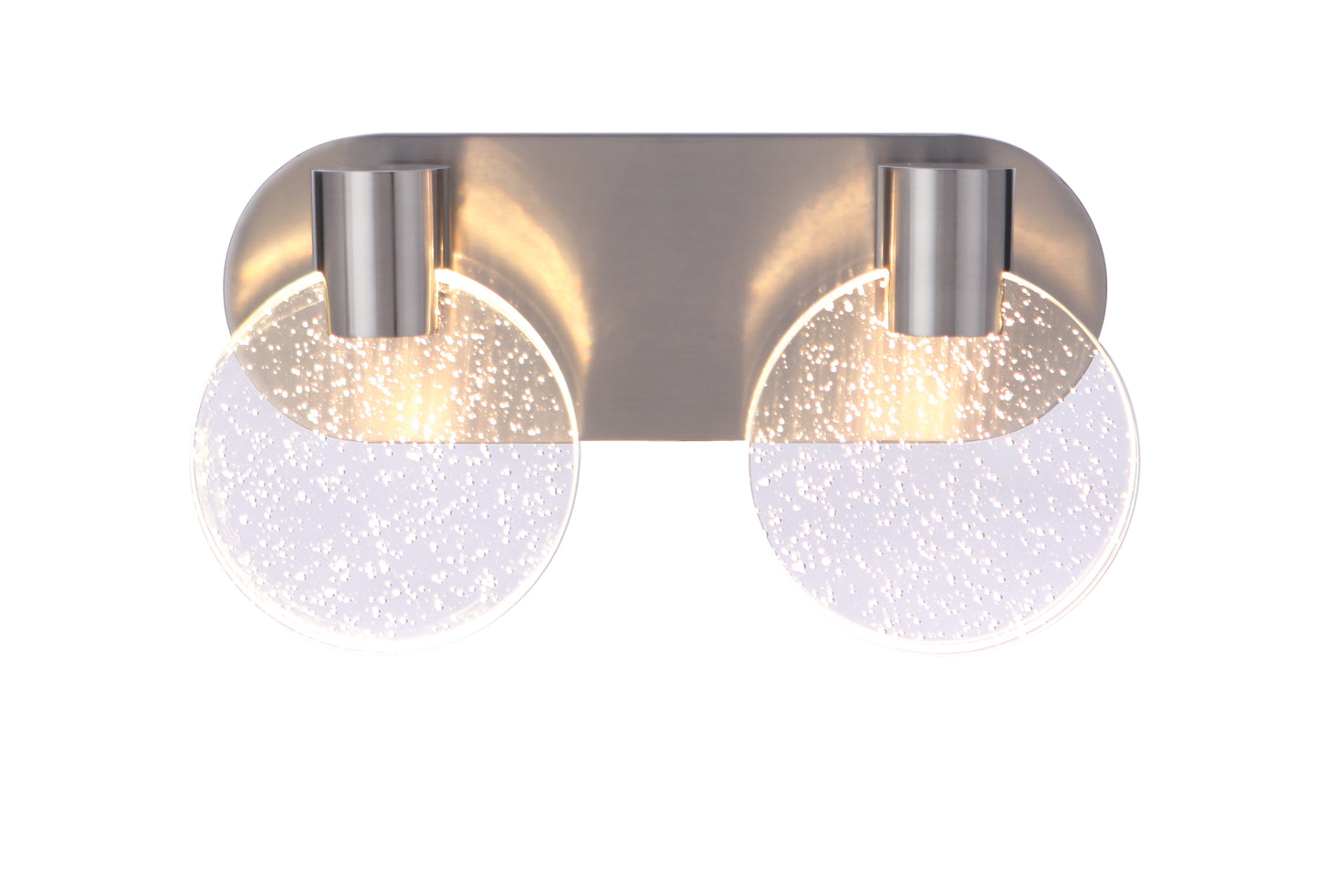 15114BNK-LED - Glisten 2 Light 13.5" Wide LED Vanity Light - Brushed Nickel