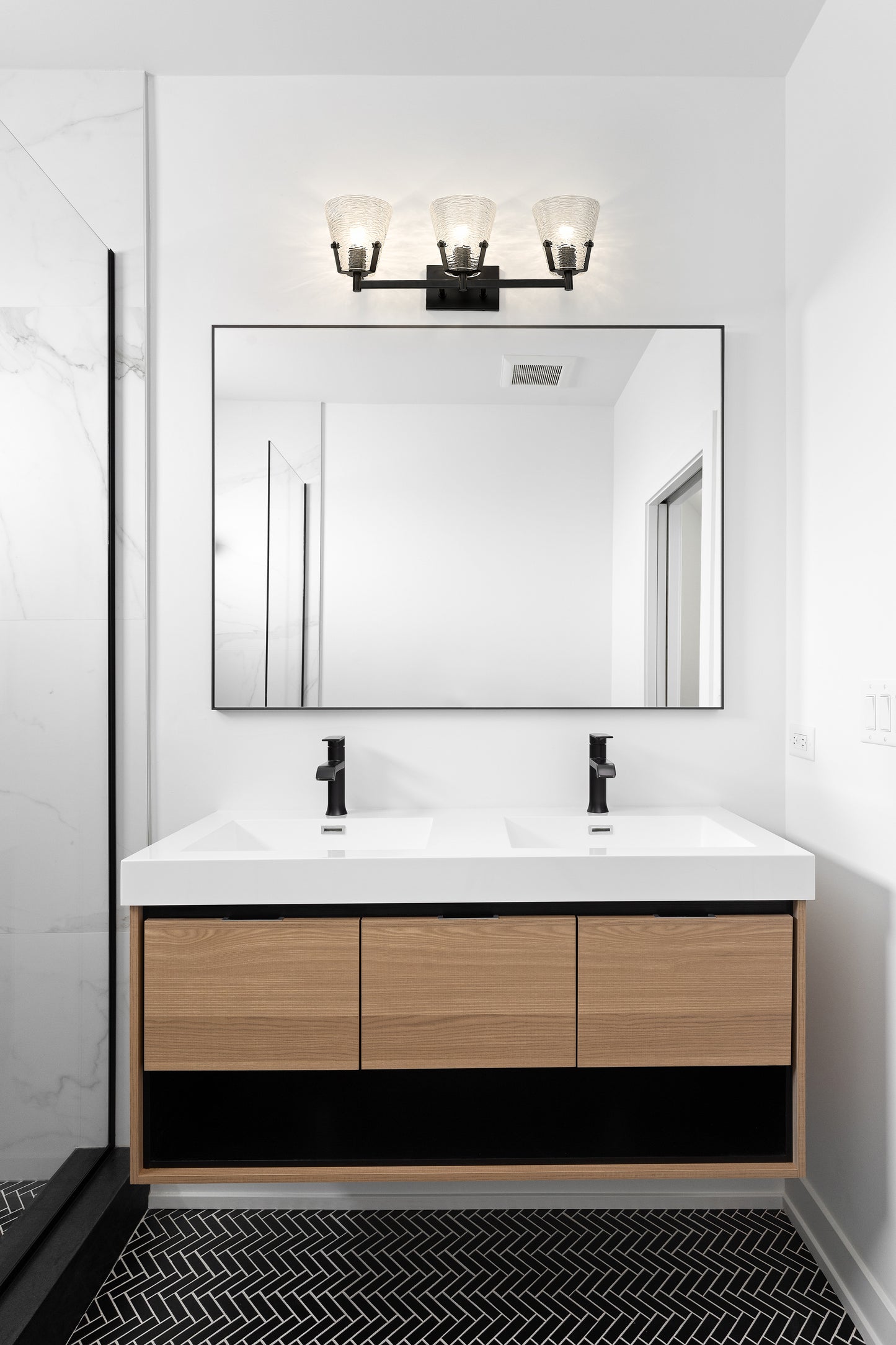 1101-3V-MB - Analia 3 Light 26" Vanity - Matte Black
