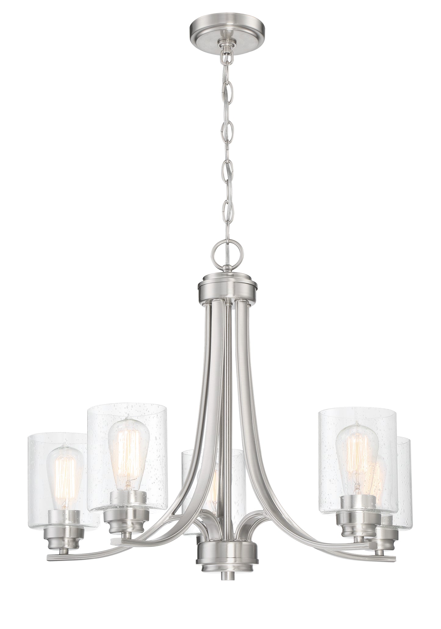 50525-BNK - Bolden 5 Light 24" Wide Chandelier - Brushed Nickel