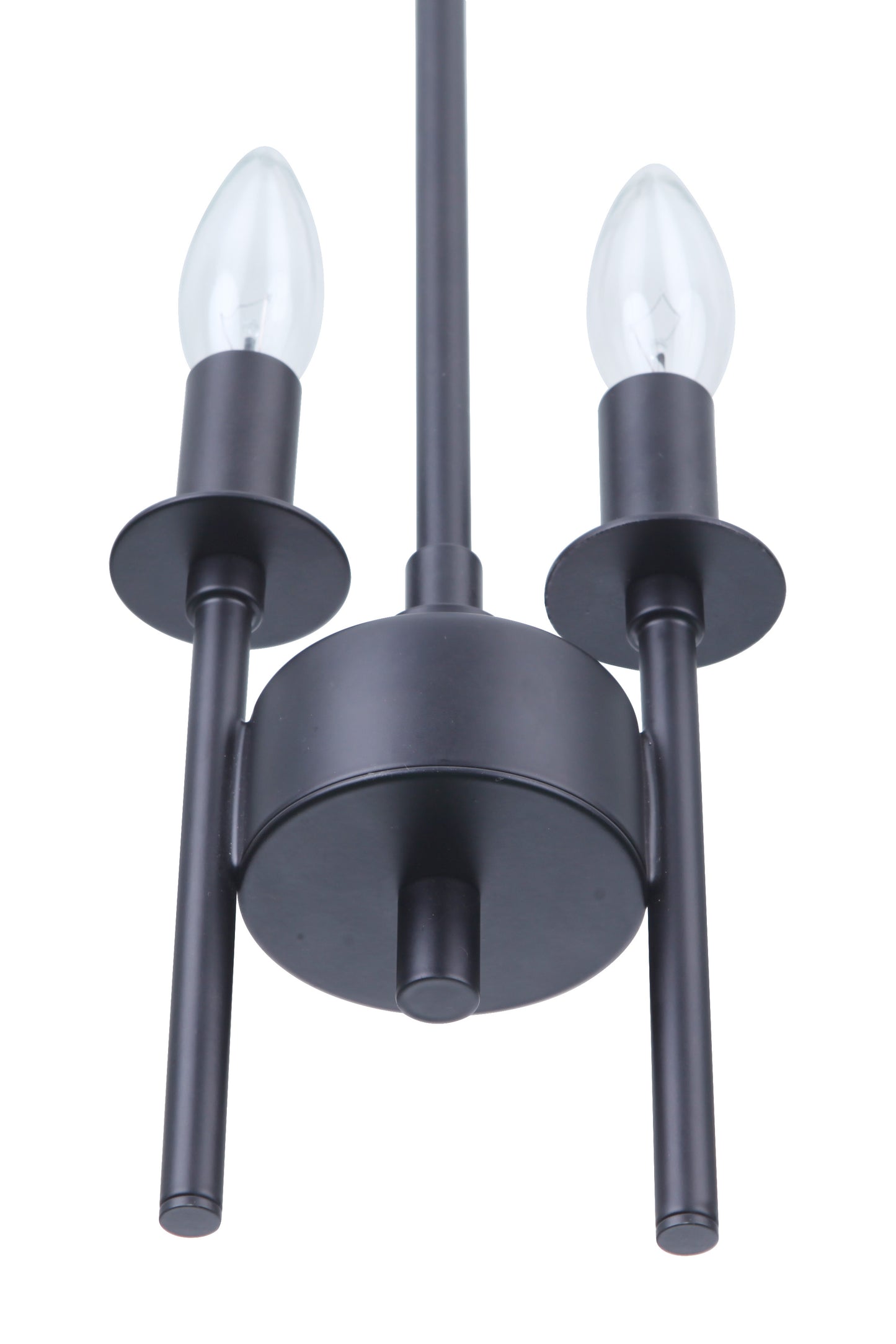 54392-FB - Larrson 2 Light 5.62" Wide Mini Pendant - Flat Black