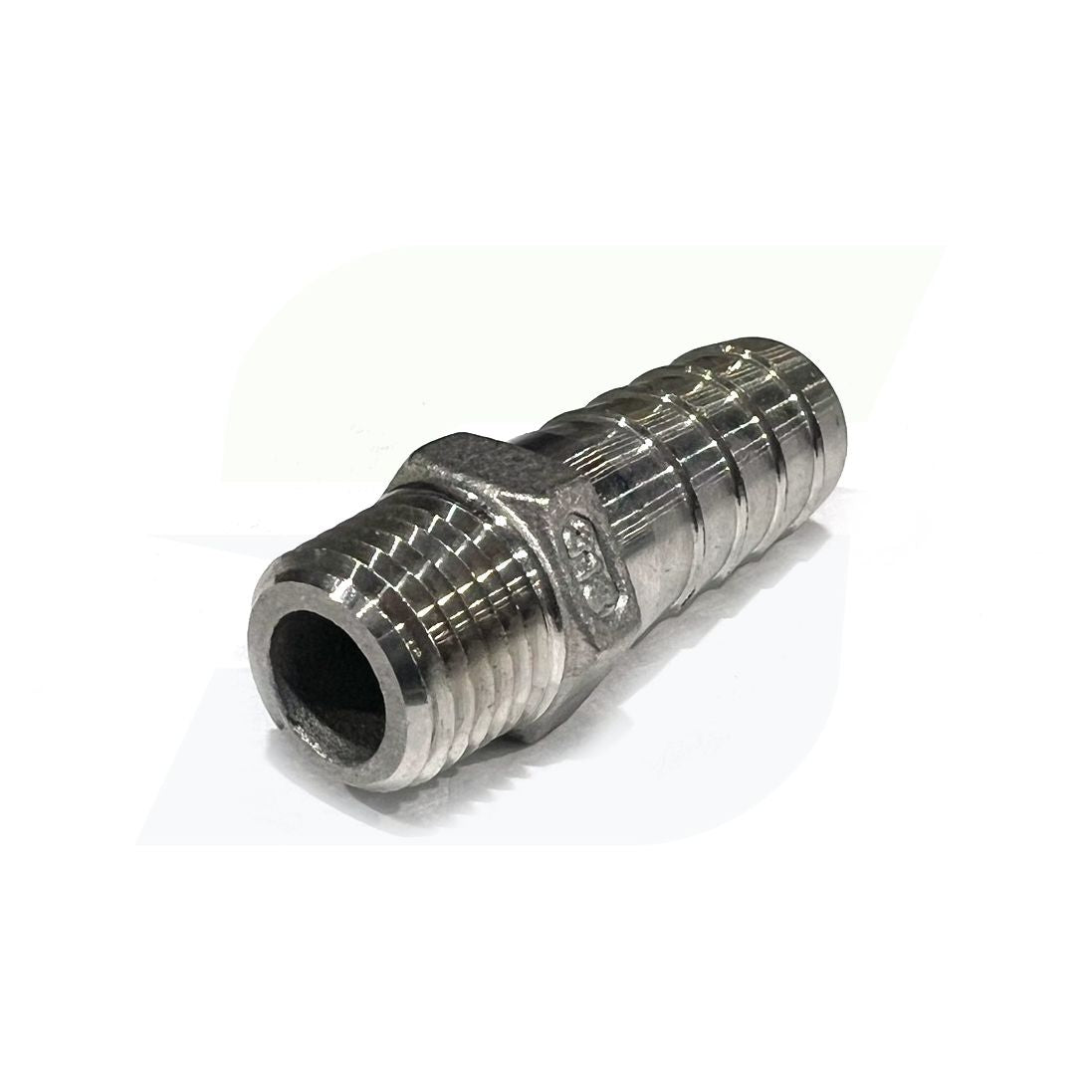 N400-050-025SS - 316 Stainless Hose Barb x Male NPT - 1/2" Hose x 1/4" Male NPT