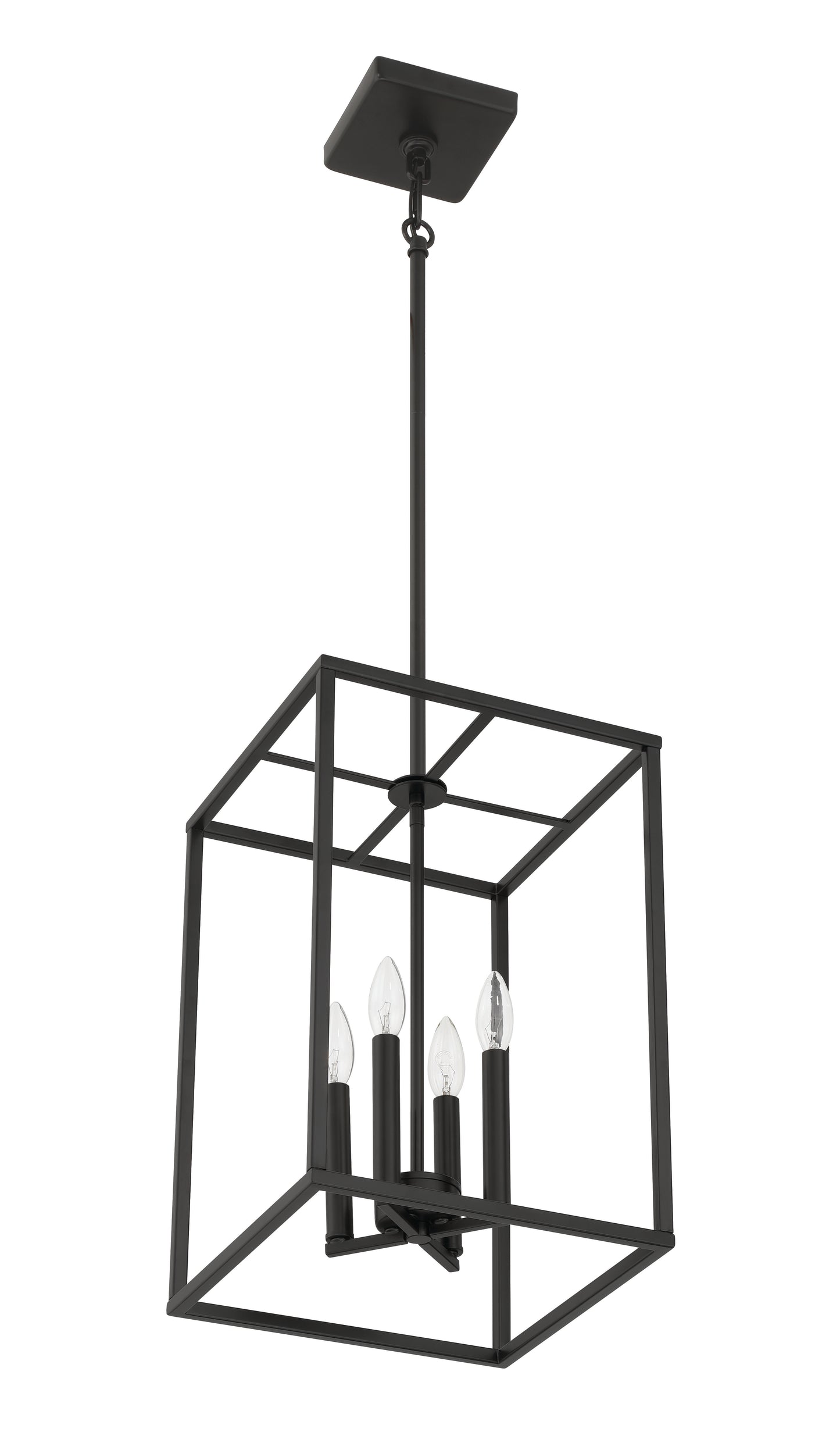 60635-FB - Signature Foyer 4 Light 12" Wide Foyer Light - Flat Black