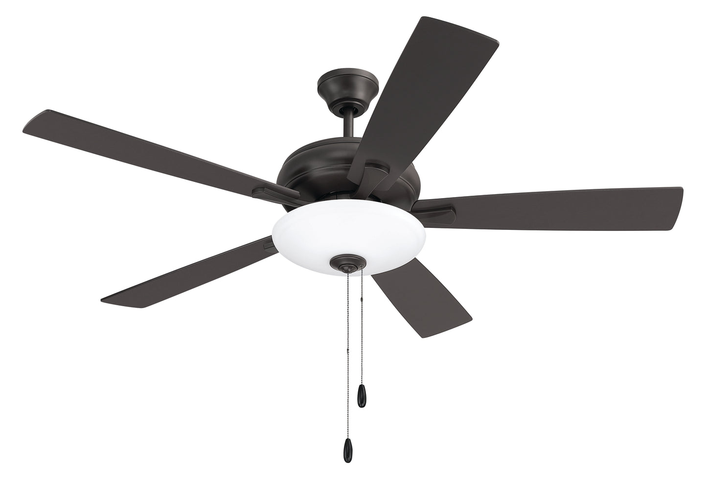 ECF111CBZ5-CBZWLN - Eos 3 Light Bowl 52" 5 Blade Ceiling Fan with Light Kit - Classic Bronze
