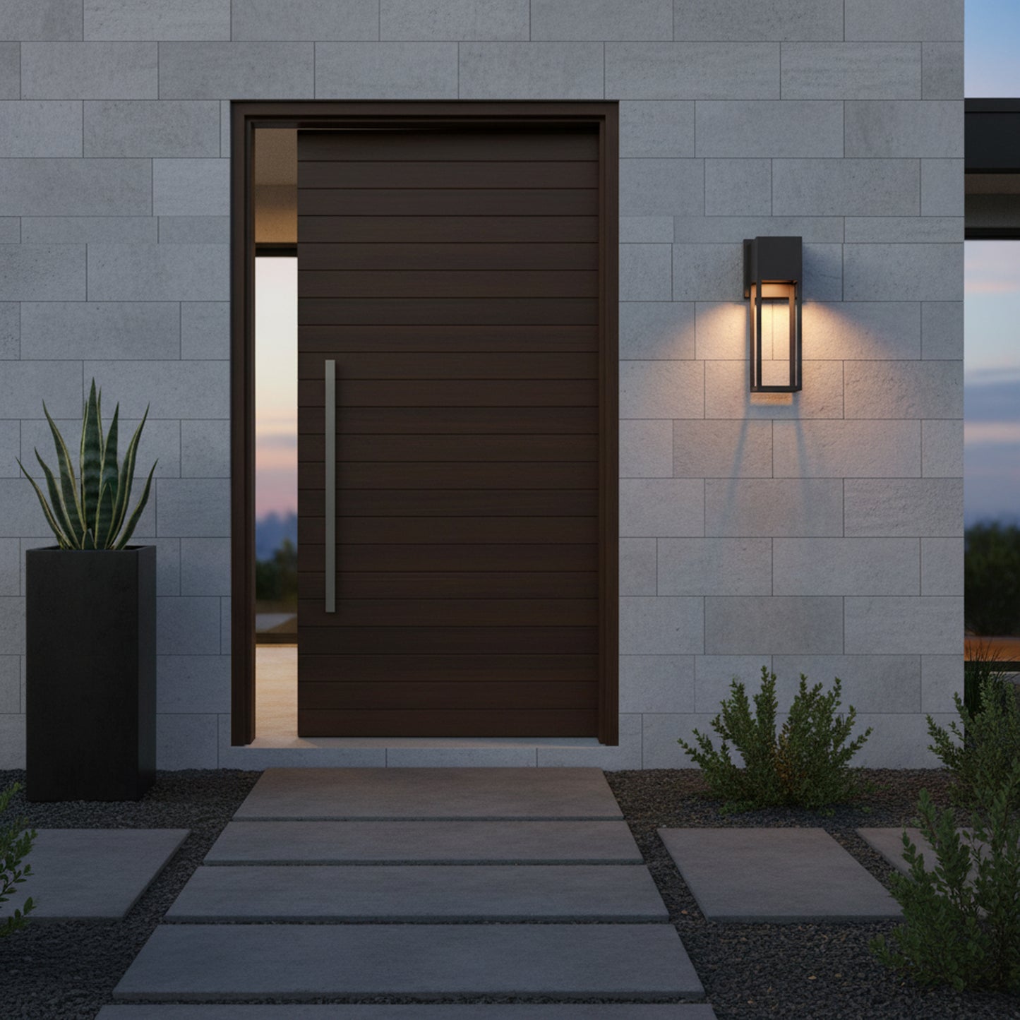 ZA7504-MN-LED - Notable 12" High Outdoor Wall Lantern - Midnight
